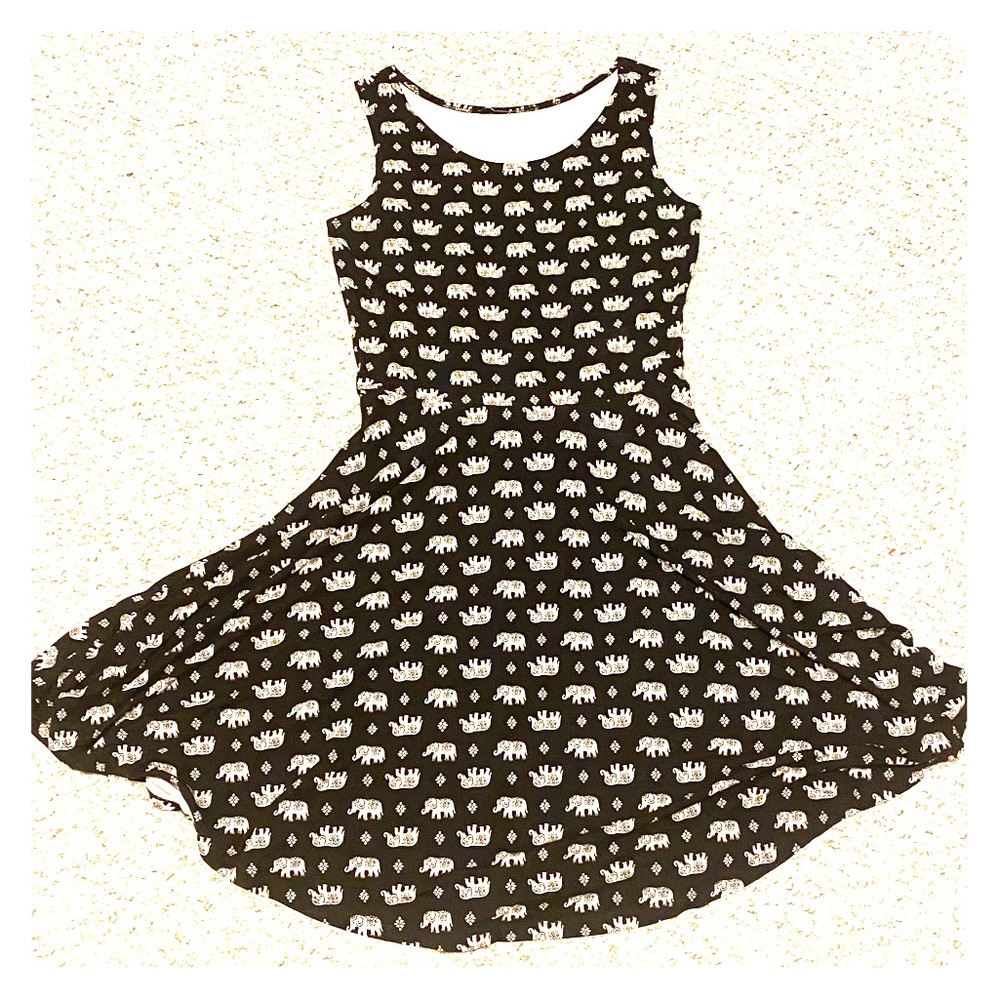 Boho Elephant Print Dress